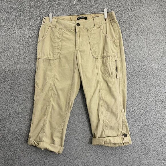 Eddie Bauer Pants Women 8‎ Tan Outdoor Blakely Fit Capri - Picture 1 of 12